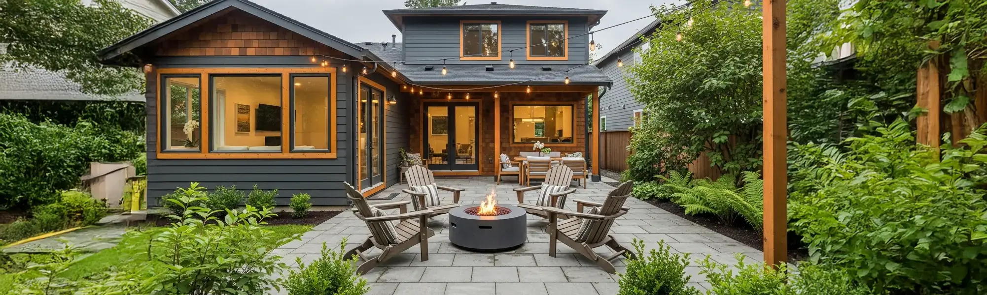 Pacific NW Home with Patio and Firepit Backyard